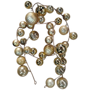 GHIRLANDA CON PALLE ORO CM180 SNODABILE