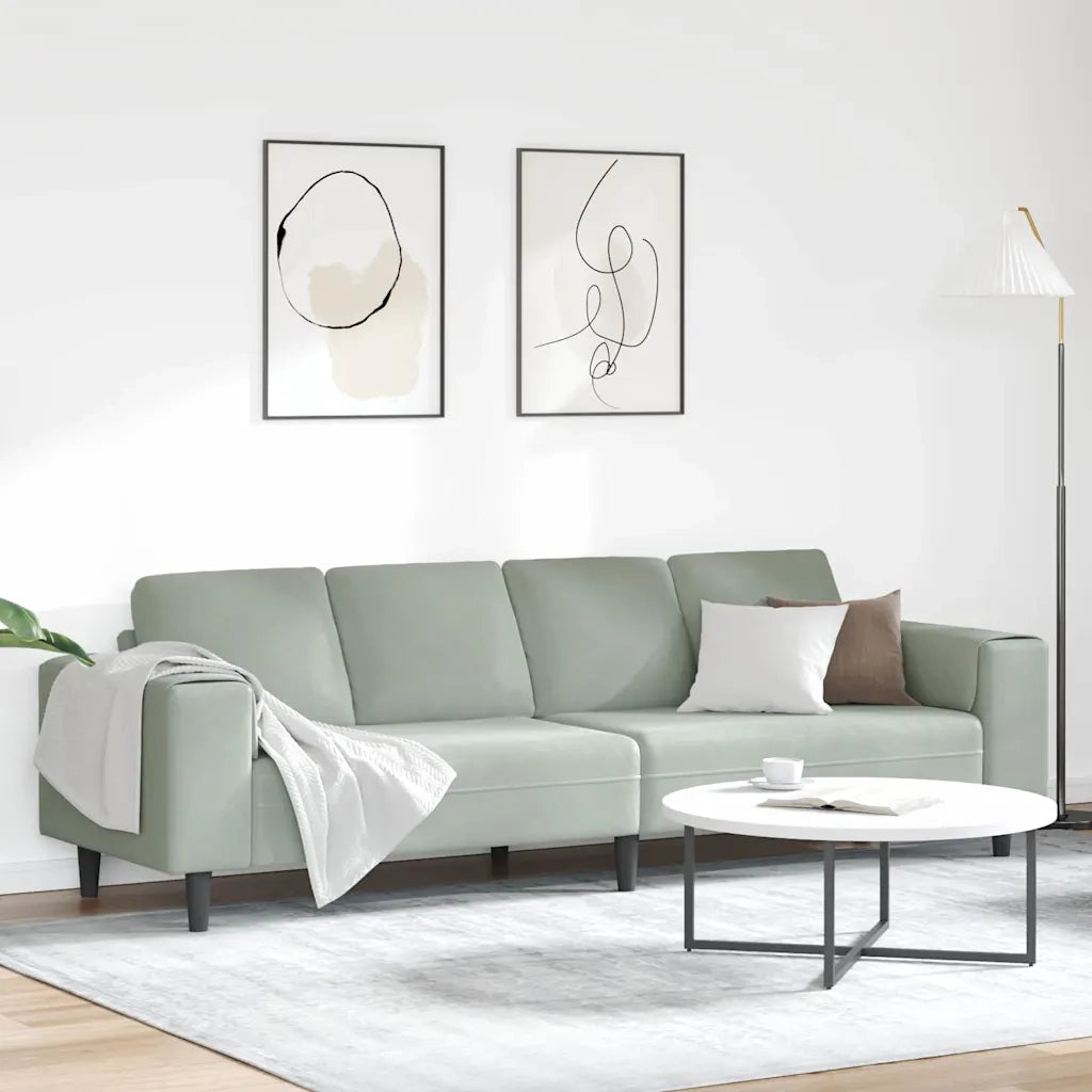 Divano per Soggiorno-Sofa da Soggiorno-Divanetto Grigio chiaro 250 x 77 x 76 cm