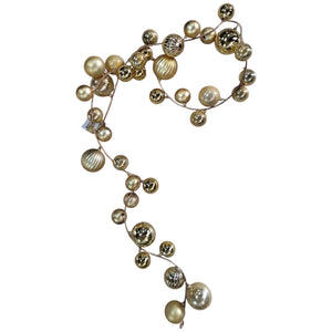 GHIRLANDA CON PALLE ORO CM180 SNODABILE