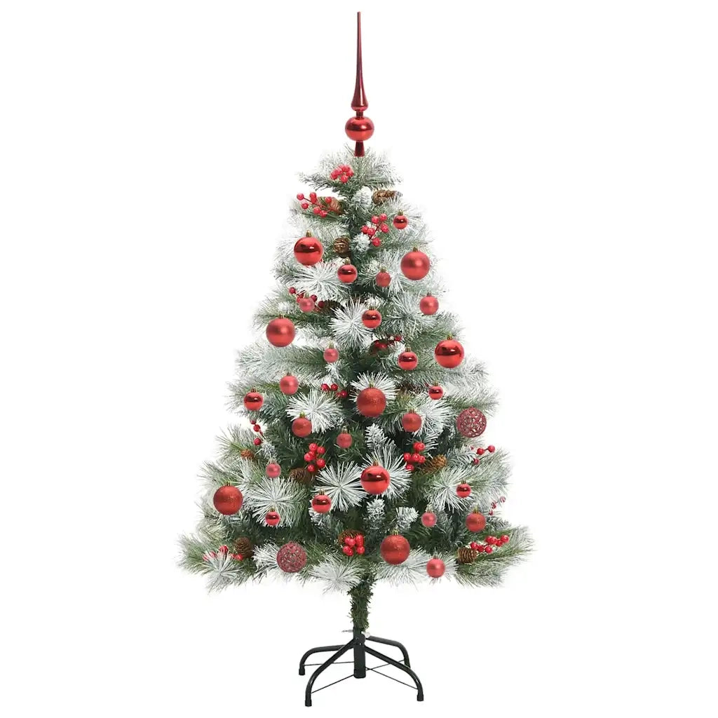 Albero di Natale | Decorazioni natalizie artificiale Verde e bianco 150 cm