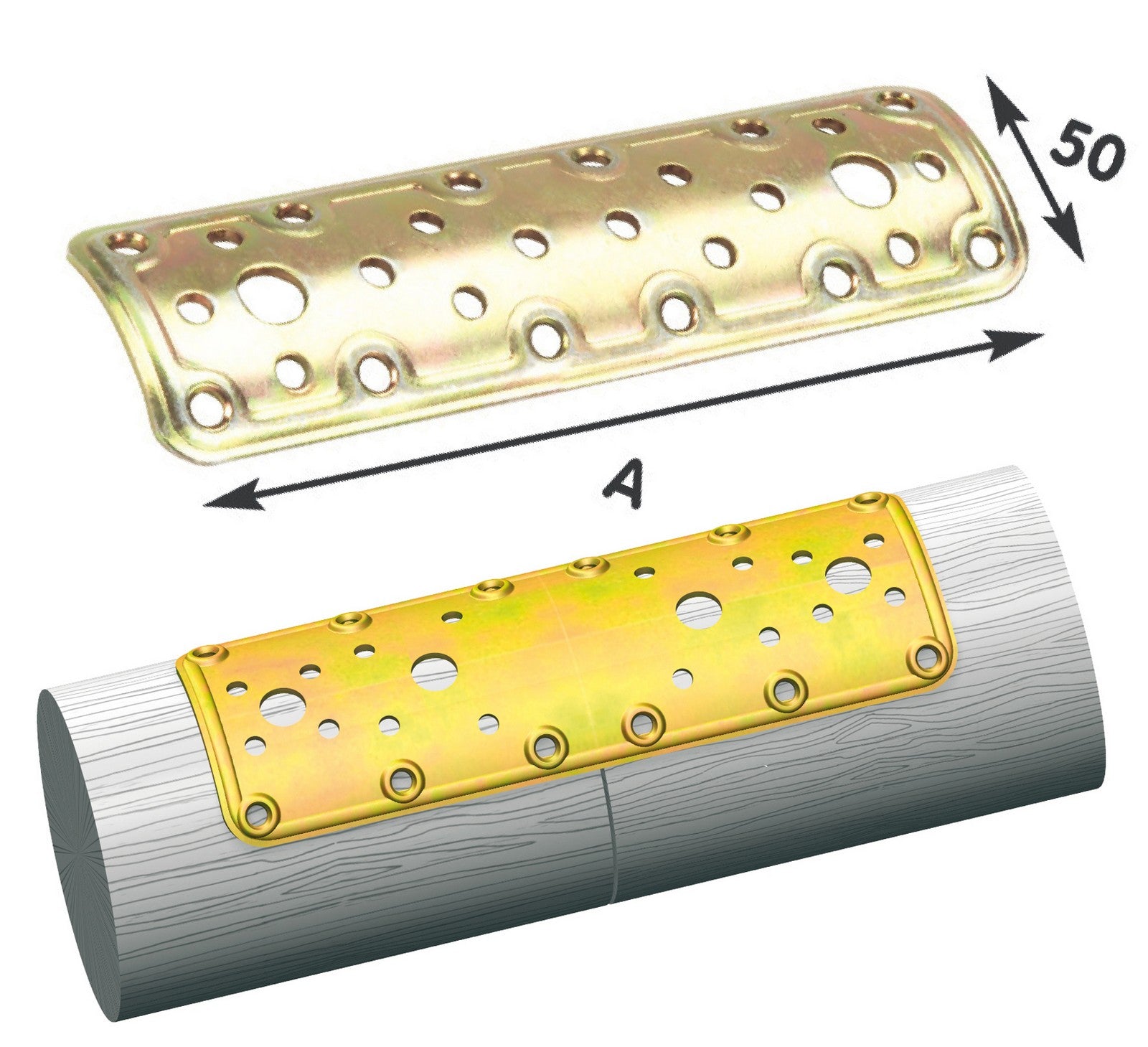 piastra tonda diritta tropopicalizzata art. 900 mm.50x160 cod:ferx.16619