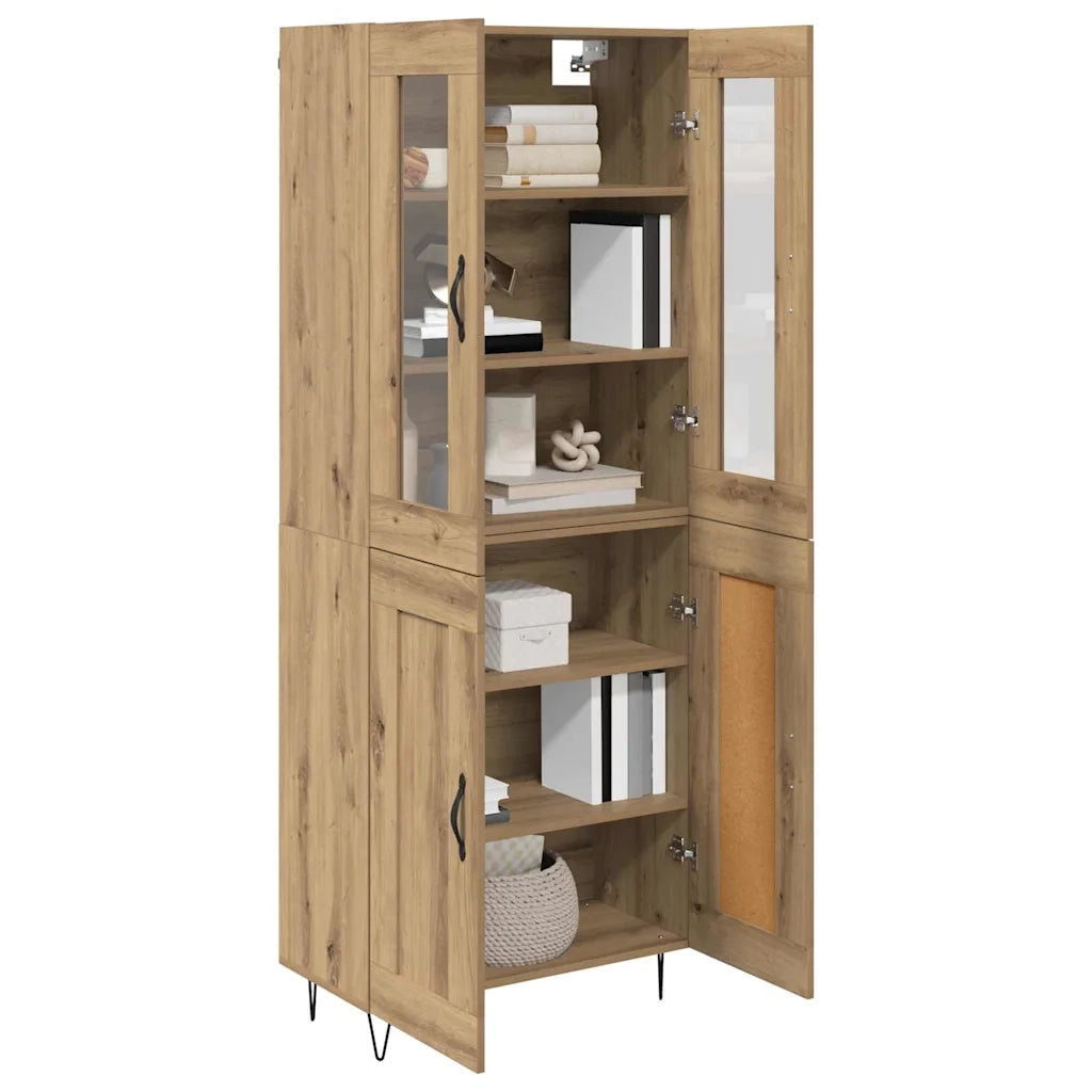 Credenza-Buffet-Armadio da cucina Rovere artigianale 69,5 x 34 x 180 cm 457607