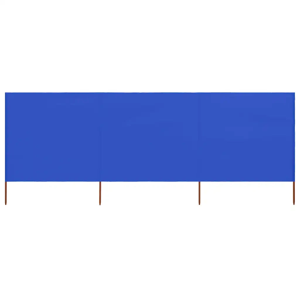 Paravento a 3 Pannelli in Tessuto 400x120 cm Azzurro cod mxl 9454