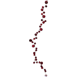 GHIRLANDA CON PALLE ROSSO CM180 SNODABILE
