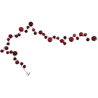 GHIRLANDA CON PALLE ROSSO CM180 SNODABILE