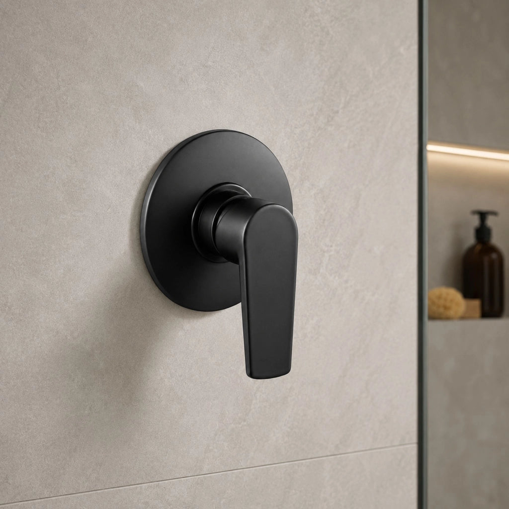 Miscelatore doccia da parete africa ad incasso ottone colore nero opaco bagno *** confezione 1