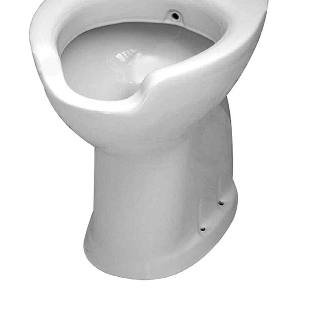 Vaso bidet per anziani e disabili con scarico a pavimento e predisposizione di flussometro