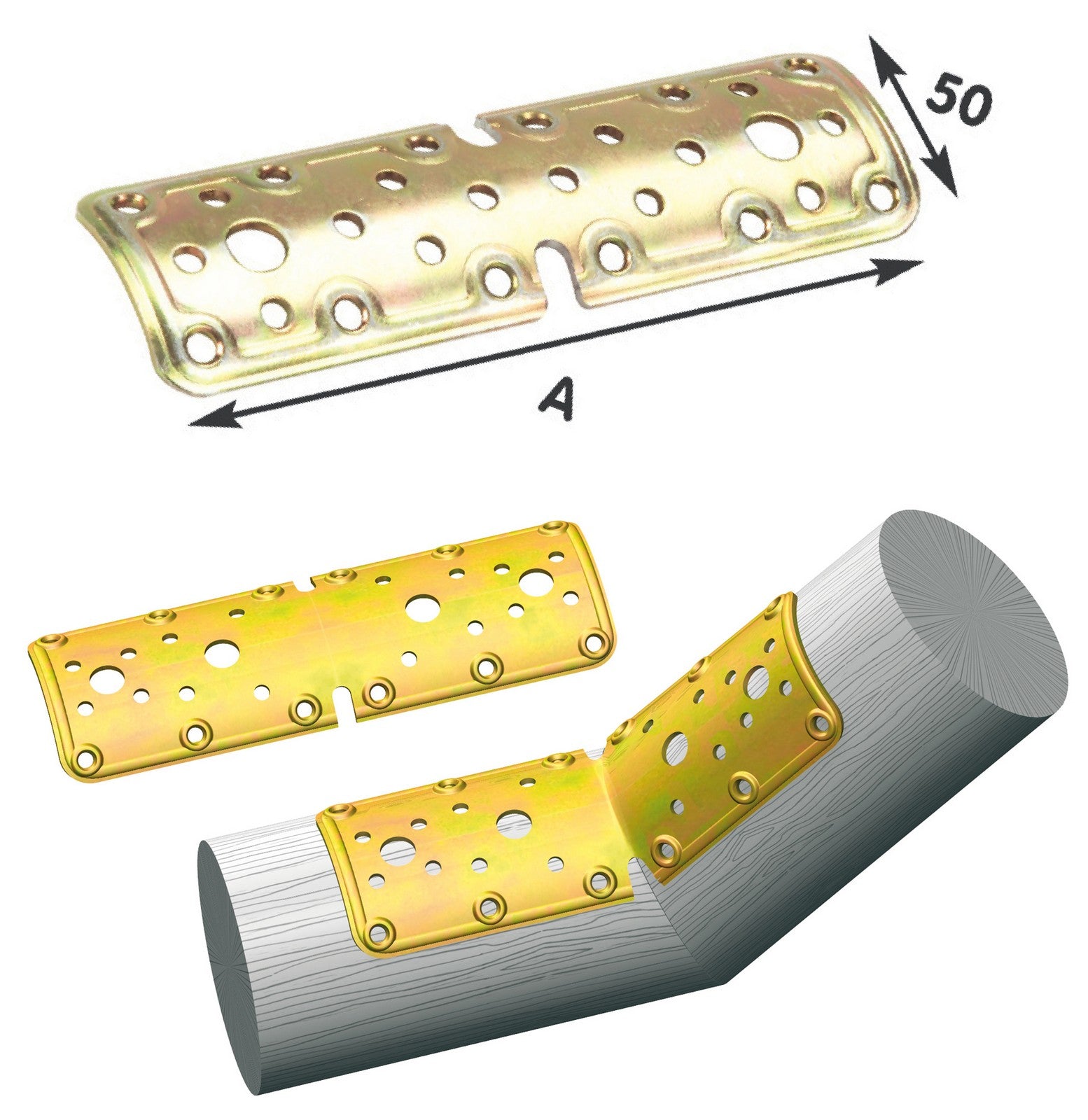 piastra tonda x piegatura tropicalizzata art. 902 mm.50x160 cod:ferx.16626