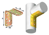 piastra tonda angolare tropicalizzata mm 80x80 cod:ferx.16629