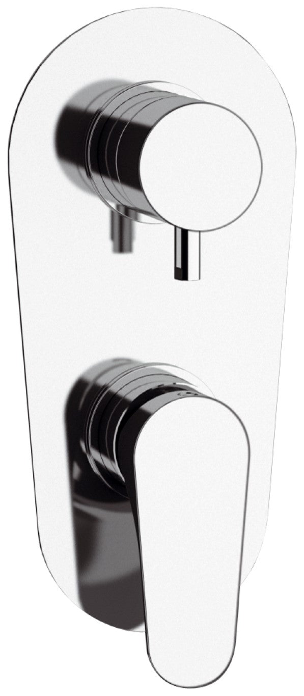 Rubinetto doccia con deviatore a tre vie su unica piastra - serie class line