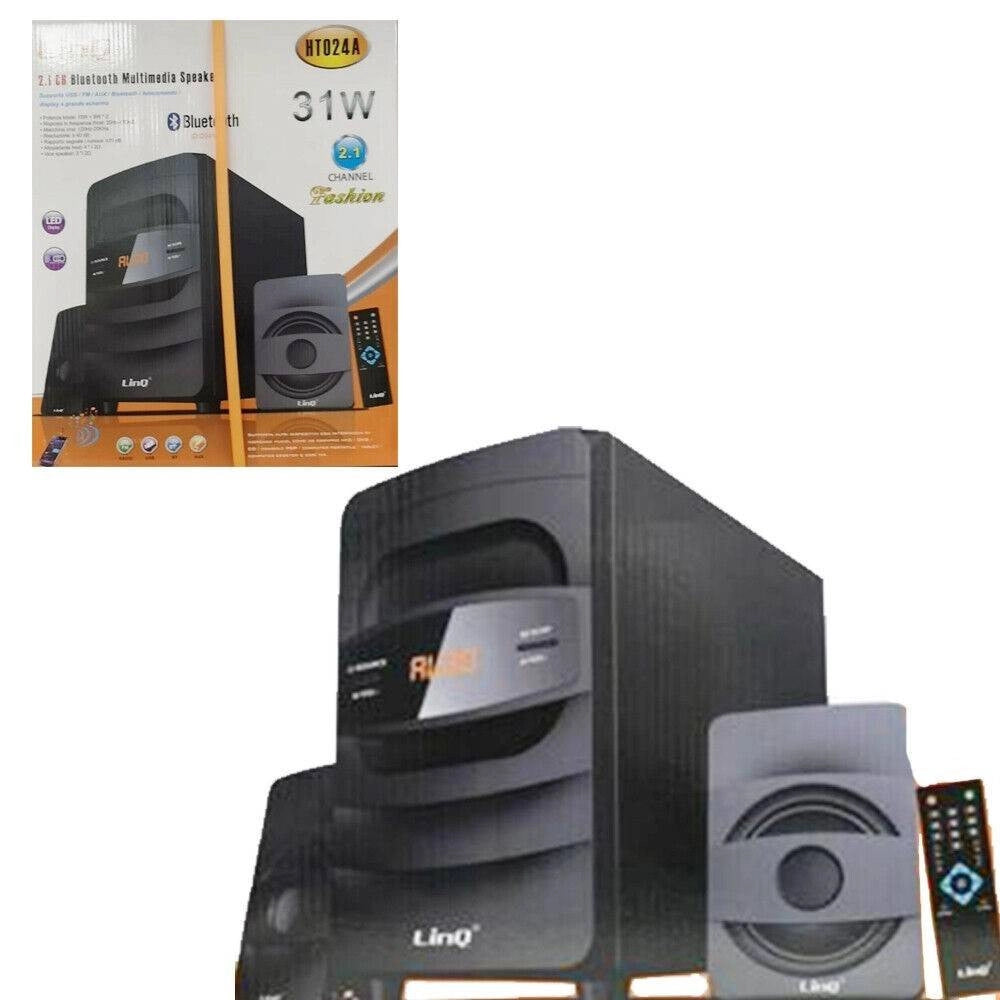 Trade Shop - Sistema Home Theater 2.1 Cassa Bluetooth Speaker 31w Multimedia Telecomando Ht024a -