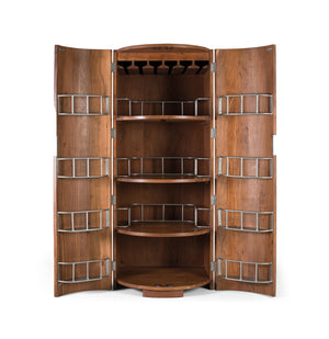 Mobile bar a 2 ante in legno massello di acacia