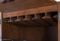 Mobile bar a 2 ante in legno massello di acacia