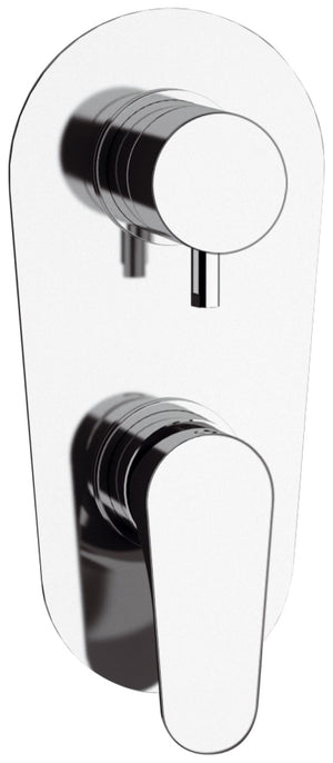 Rubinetto doccia con deviatore a tre vie e sette posizioni su piastra unica - serie class line