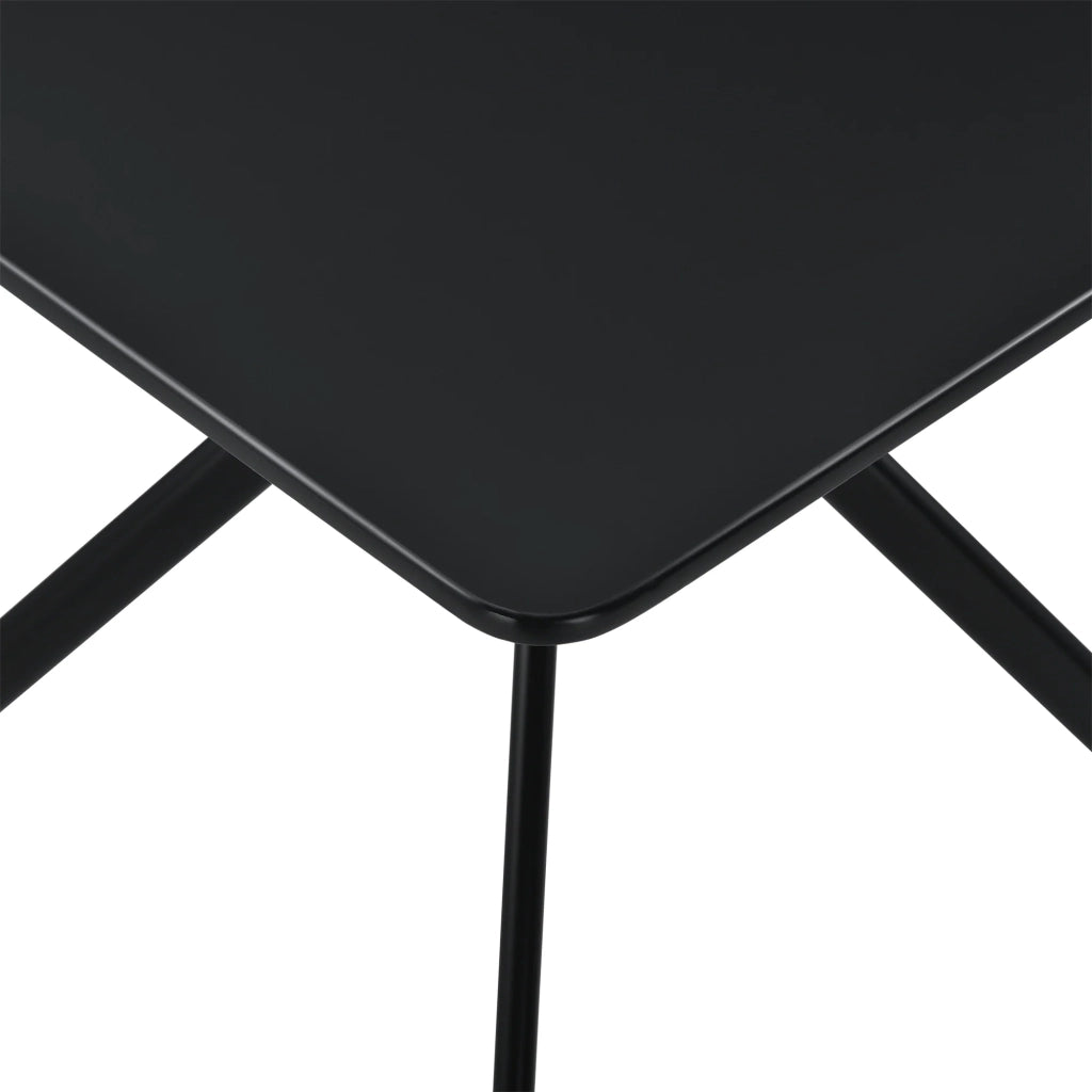 Tavolo da pranzo da cucina per 2 persone MDF e metallo 78 cm nero 03_0004118
