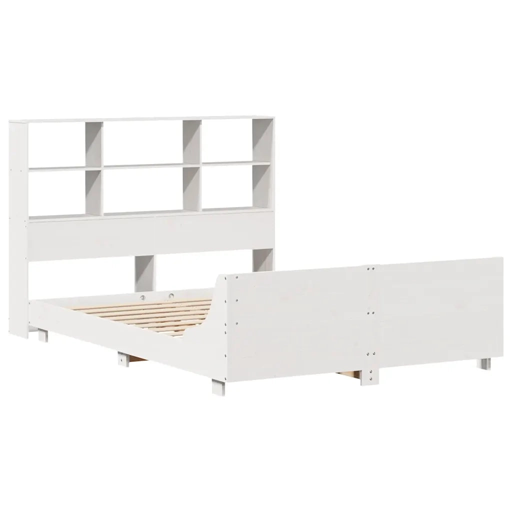 Letto senza Materasso Bianco 140x190 cm Legno Massello di Pino 3323702