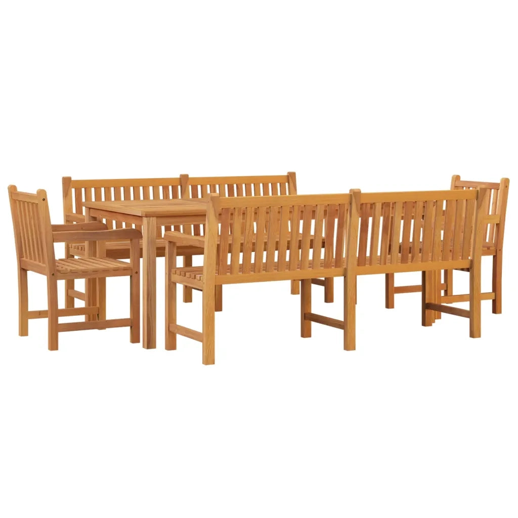 Set da Pranzo per Giardino 5 pz in Legno Massello di Teak cod mxl 51665