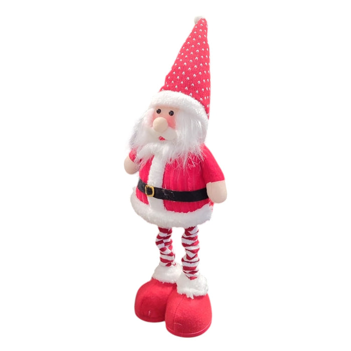 BABBO NATALE DECORATIVO CON GAMBE ALLUNGABILI ESTENSIBILE