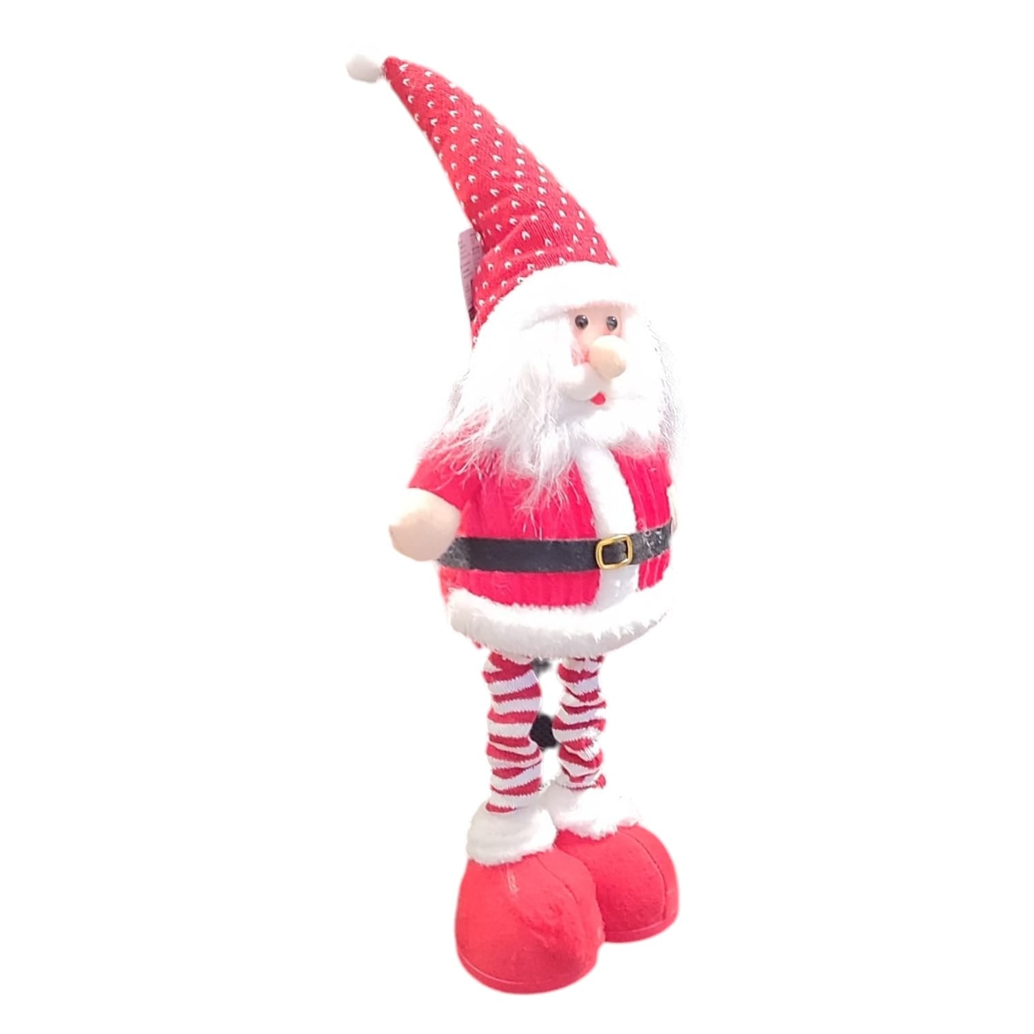 BABBO NATALE DECORATIVO CON GAMBE ALLUNGABILI ESTENSIBILE