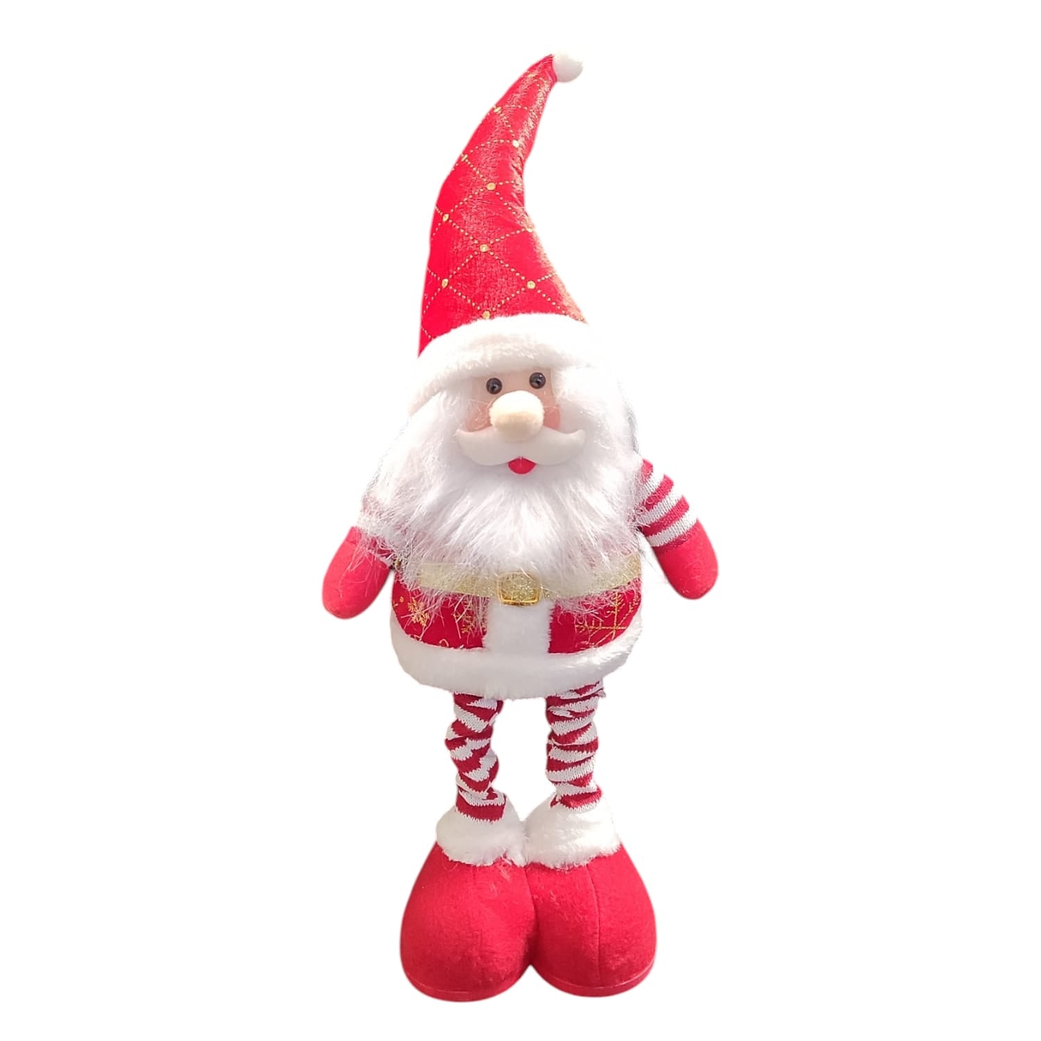 BABBO NATALE DECORATIVO CON GAMBE ALLUNGABILI ESTENSIBILE