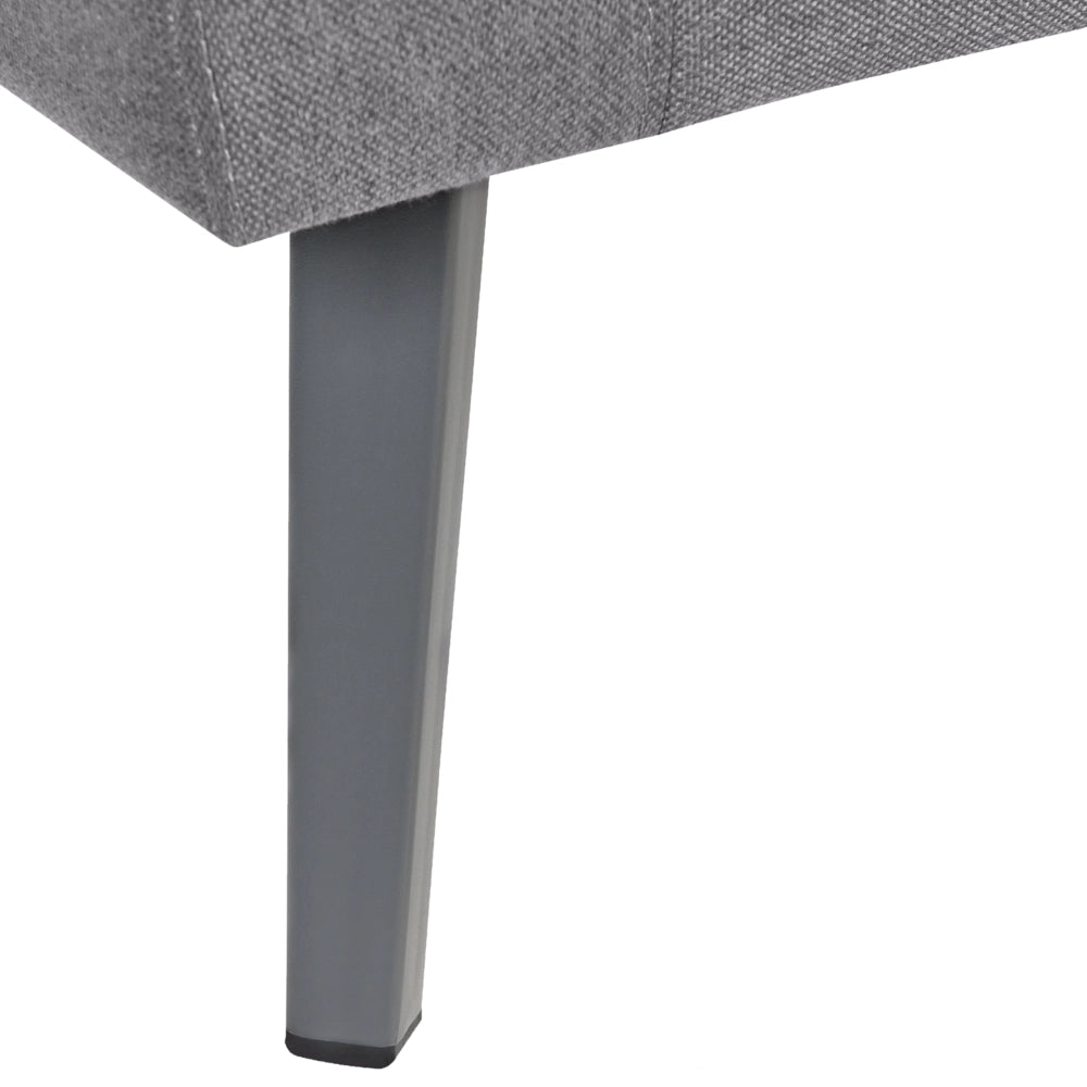 Divano angolare da esterno grigio Poliestere Rivestito 3 Posti Divano da giardino Resistente all'acqua UV Design Moderno