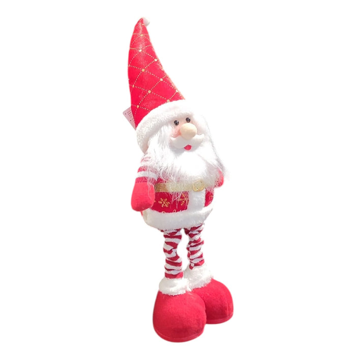 BABBO NATALE DECORATIVO CON GAMBE ALLUNGABILI ESTENSIBILE