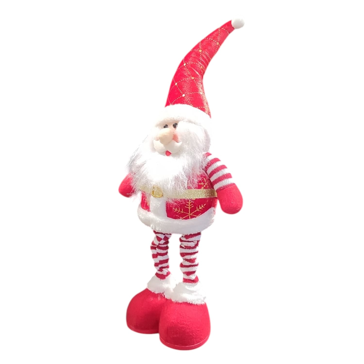 BABBO NATALE DECORATIVO CON GAMBE ALLUNGABILI ESTENSIBILE