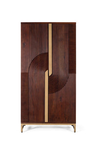 Mobile bar in legno di mango e metallo