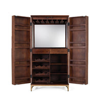 Mobile bar in legno di mango e metallo