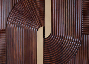 Mobile bar in legno di mango e metallo