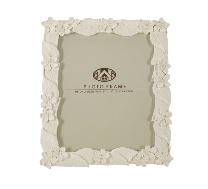 Cornice Leaf Cream 26x2x30,7 cm in Poliresina e Vetro