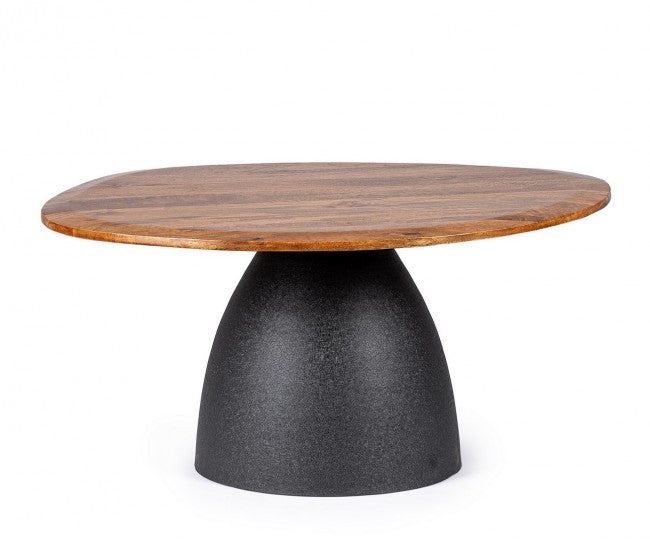 Tavolo Rotondo Legno Naturale Moderno da Interni - FRANKLIN Colore: Grigio scuro, Dimensione: D86