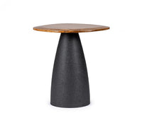 Tavolo Rotondo Legno Naturale Moderno da Interni - FRANKLIN Dimensione: D50, Colore: Grigio scuro