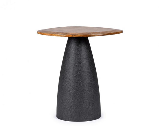 Tavolo Rotondo Legno Naturale Moderno da Interni - FRANKLIN Colore: Grigio scuro, Dimensione: D50