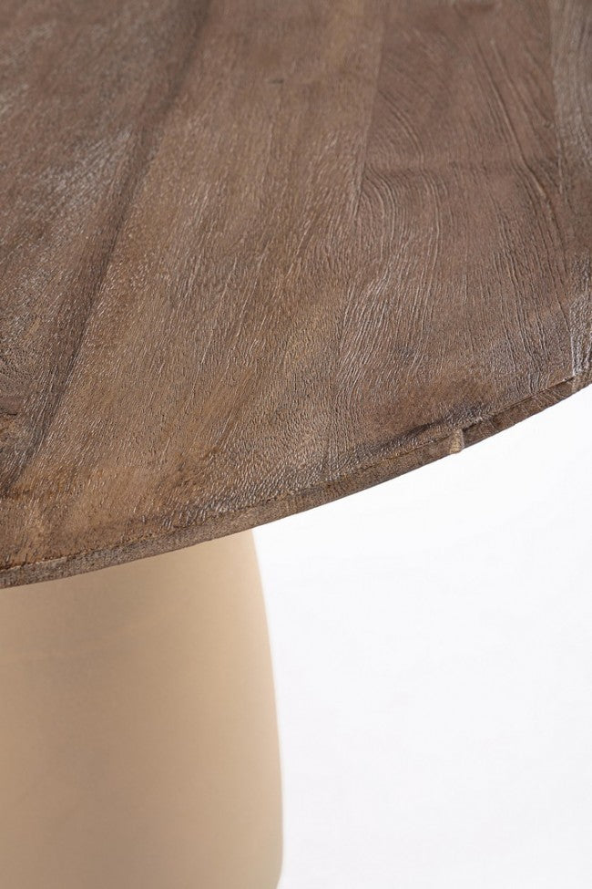 Tavolo Rotondo Legno Naturale Moderno da Interni - FRANKLIN Dimensione: 140x120, Colore: Naturale