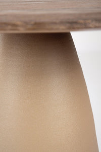 Tavolo Rotondo Legno Naturale Moderno da Interni - FRANKLIN Colore: Naturale, Dimensione: 140x120