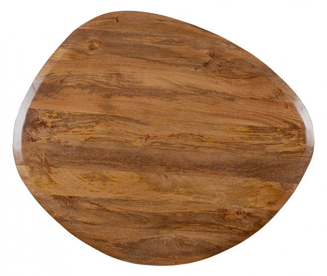 Tavolo Rotondo Legno Naturale Moderno da Interni - FRANKLIN Colore: Grigio scuro, Dimensione: 140x120