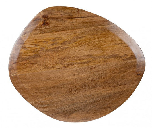 Tavolo Rotondo Legno Naturale Moderno da Interni - FRANKLIN Dimensione: D60, Colore: Grigio scuro