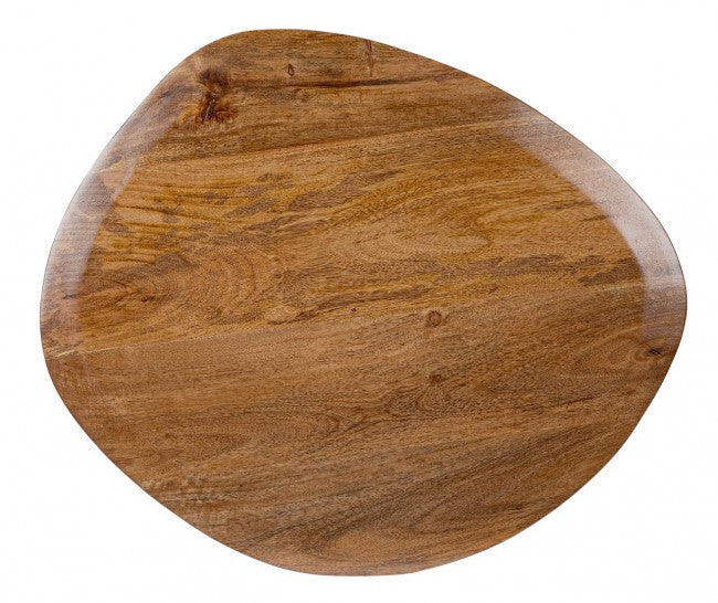 Tavolo Rotondo Legno Naturale Moderno da Interni - FRANKLIN Dimensione: D60, Colore: Grigio scuro