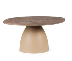 Tavolo Rotondo Legno Naturale Moderno da Interni - FRANKLIN Dimensione: D86, Colore: Naturale