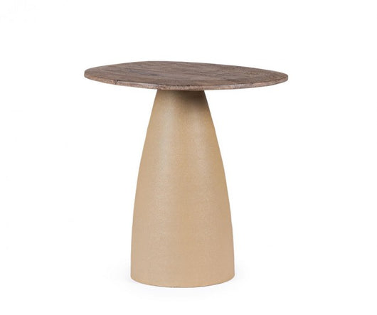 Tavolo Rotondo Legno Naturale Moderno da Interni - FRANKLIN Dimensione: D50, Colore: Naturale