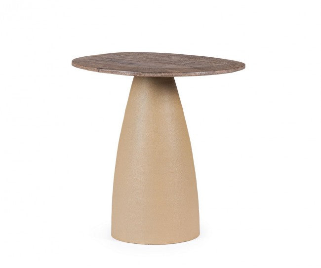 Tavolo Rotondo Legno Naturale Moderno da Interni - FRANKLIN Dimensione: D50, Colore: Naturale