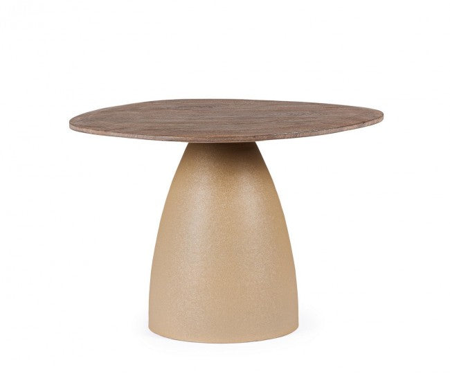 Tavolo Rotondo Legno Naturale Moderno da Interni - FRANKLIN Dimensione: D60, Colore: Naturale