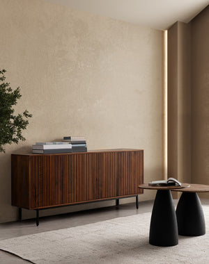 Tavolo Rotondo Legno Naturale Moderno da Interni - FRANKLIN Dimensione: D60, Colore: Grigio scuro