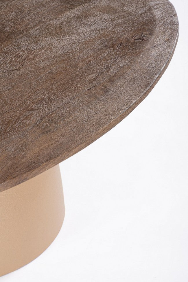 Tavolo Rotondo Legno Naturale Moderno da Interni - FRANKLIN Dimensione: D86, Colore: Naturale