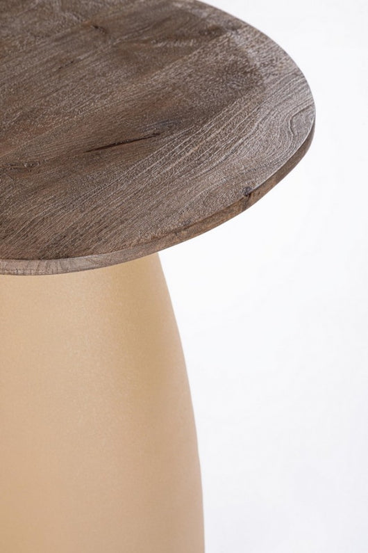 Tavolo Rotondo Legno Naturale Moderno da Interni - FRANKLIN Dimensione: D50, Colore: Naturale