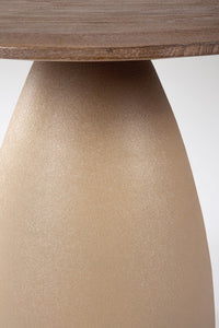 Tavolo Rotondo Legno Naturale Moderno da Interni - FRANKLIN Dimensione: D60, Colore: Naturale