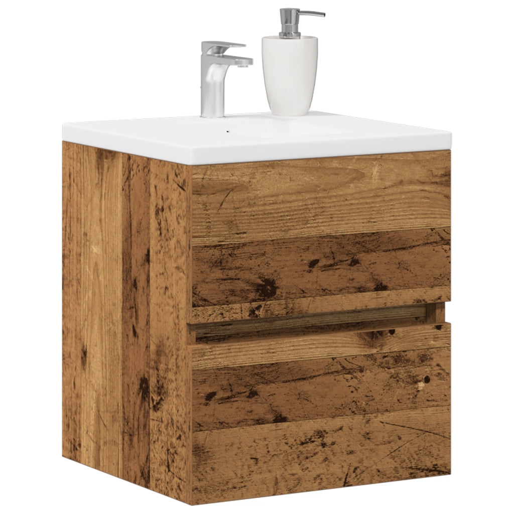 Mobile Lavabo da Bagno Legno Antico 41x38,5x45 cm in Truciolato