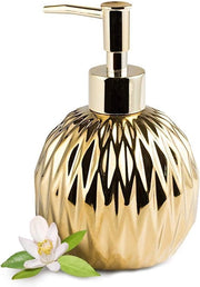 Dispensatore di sapone ceramico moderno in oro per bagno e cucina