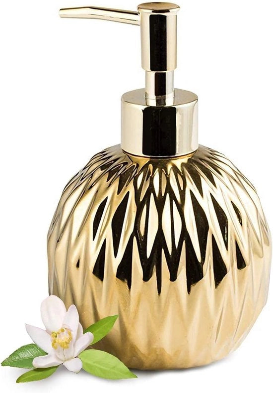 Dispensatore di sapone ceramico moderno in oro per bagno e cucina